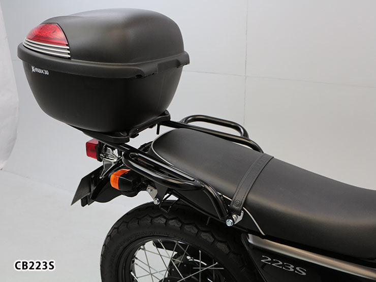 ENDURANCE エンデュランス タンデムグリップ付きリアキャリア＋リアボックスセット CB223S HONDA ホンダ リアキャリア 外装｜ウェビック　店
