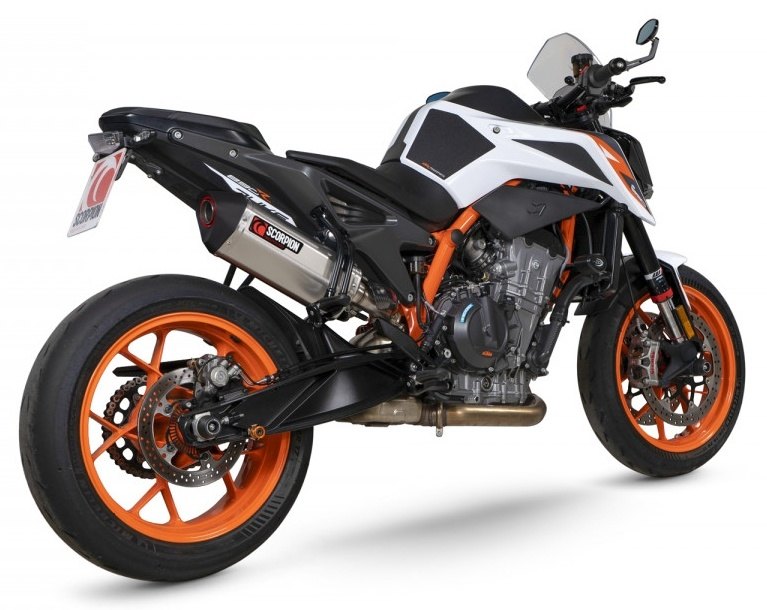 SCORPION スコーピオン セルケトパラレル スリップオンマフラー 890 DUKE KTM マフラー タイプ：Brushed Stainless Steel Sleeve／重量：2.36KG