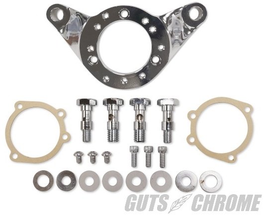 GUTS CHROME ガッツクローム 【V-TWIN】エアクリーナーブラケットキット Eキャブ用変換 ビッグツイン HARLEY-DAVIDSON ハーレーダビッドソン エアクリーナーキット 吸気関連 エンジン｜ウェビック　店