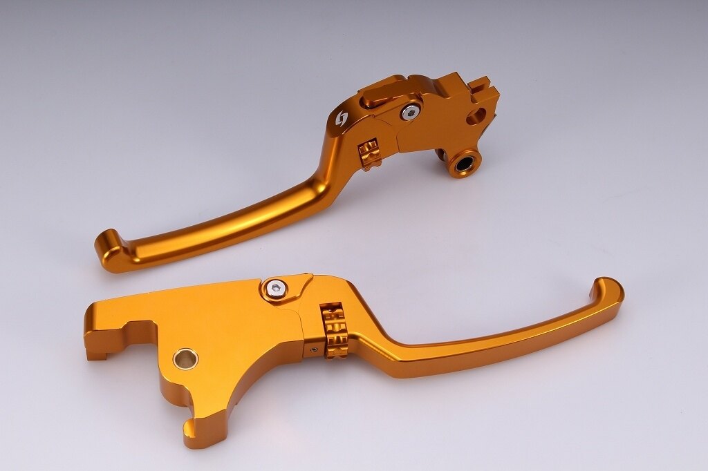SPEEDRA スピードラ アジャスタブルレバーセット スタンダードタイプ HARLEY-DAVIDSON ハーレーダビッドソン ブレーキ・クラッチレバーセット ハンドル周辺パーツ ハンドル レバー本体カラー：ゴールド / アジャスターカラー：ゴールド｜ウェビック　店