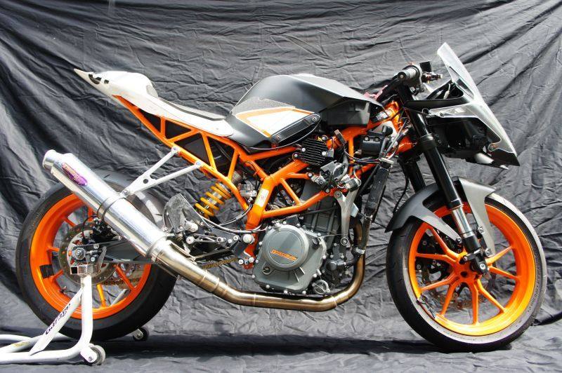 月木レーシング ツキギレーシング TRエキゾーストシステム ステンレスサイレンサー RC250 KTM フルエキゾーストマフラー マフラー｜ウェビック　店