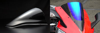 Magical Racing マジカルレーシング カーボントリムスクリーン RSV1000 APRILIA アプリリア スクリーン 外装 カラー：スモーク / 仕様：綾織りカーボン製 / MagiVeilセラミックコーティング：あり｜ウェビック　店