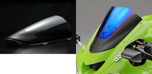 Magical Racing マジカルレーシング カーボントリムスクリーン ZX-10R KAWASAKI カワサキ スクリーン 外装 カラー：スモーク / 仕様：綾織りカーボン製 / MagiVeilセラミックコーティング：あり｜ウェビック　店