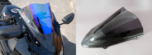 Magical Racing マジカルレーシング カーボントリムスクリーン ニンジャ250 KAWASAKI カワサキ スクリーン 外装 カラー:スモーク / 仕様:綾織りカーボン製 / MagiVeilセラミックコーティング:あり|ウェビック 店