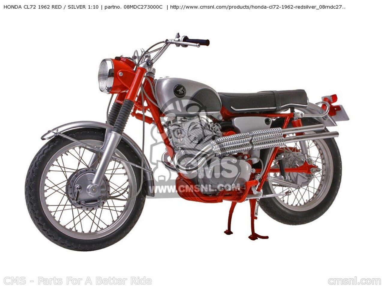 CMS シーエムエス HONDA CL72 1962 RED ／ SILVER 1：10 SCALE MODELS ホンダ その他グッズ バイク関連グッズ