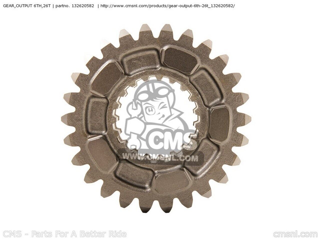 CMS シーエムエス GEAR，OUTPUT 6TH，26T ZX600P8F NINJA ZX6R USA ZX600P8FA ZX600R9F ZX600R9FA ZX600RAF ZX600RAFA ZX600RBF ZX600RCF ZX636EDF ZX636EEF ZX636FDF / ABS ZX636FEF KAWASAKI カワサキ ミッション・ギア エンジンパーツ エンジン｜ウェビック　店