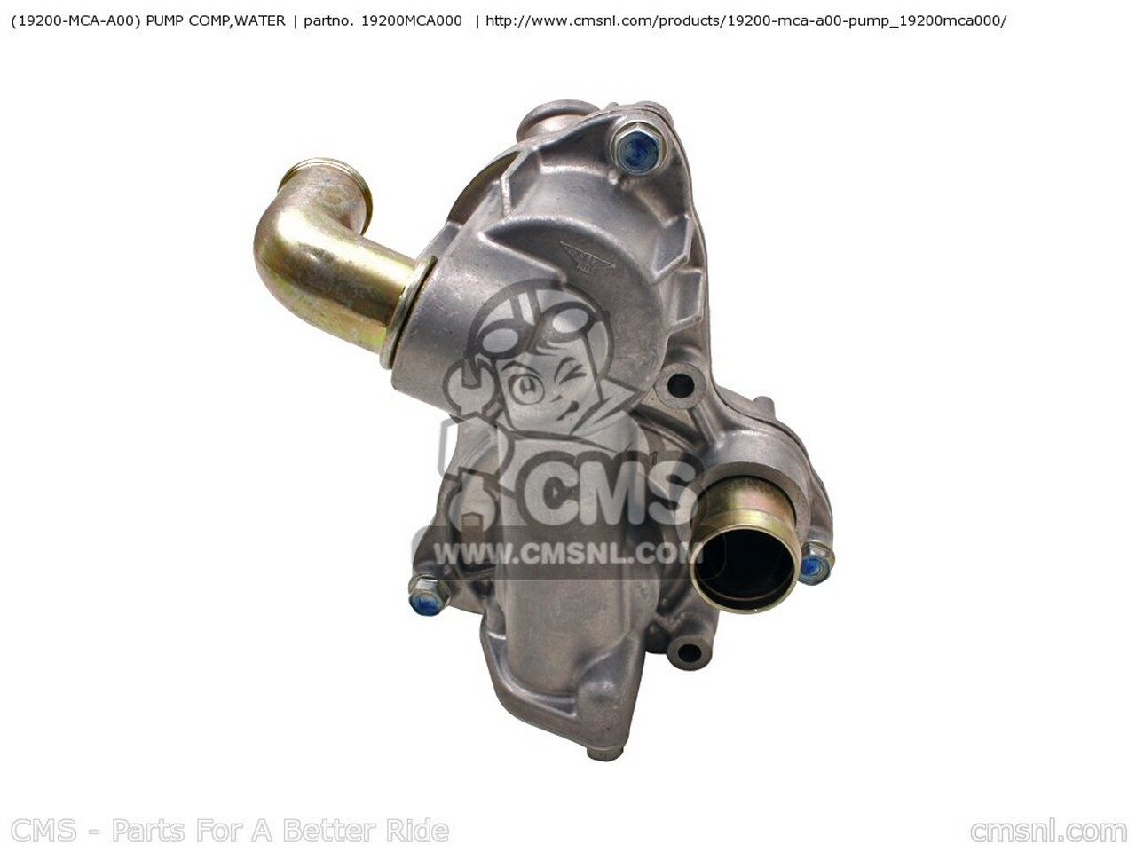 CMS シーエムエス (19200-MCA-A02) PUMP COMP，WATER GL1800 GOLDWING 1 USA GL1800A AUSTRALIA / KMH CANADA ENGLAND EUROPEAN DIRECT SALES FRANCE CMF HONDA ホンダ その他エンジンパーツオプション・補修部品 エンジンパーツ エンジン