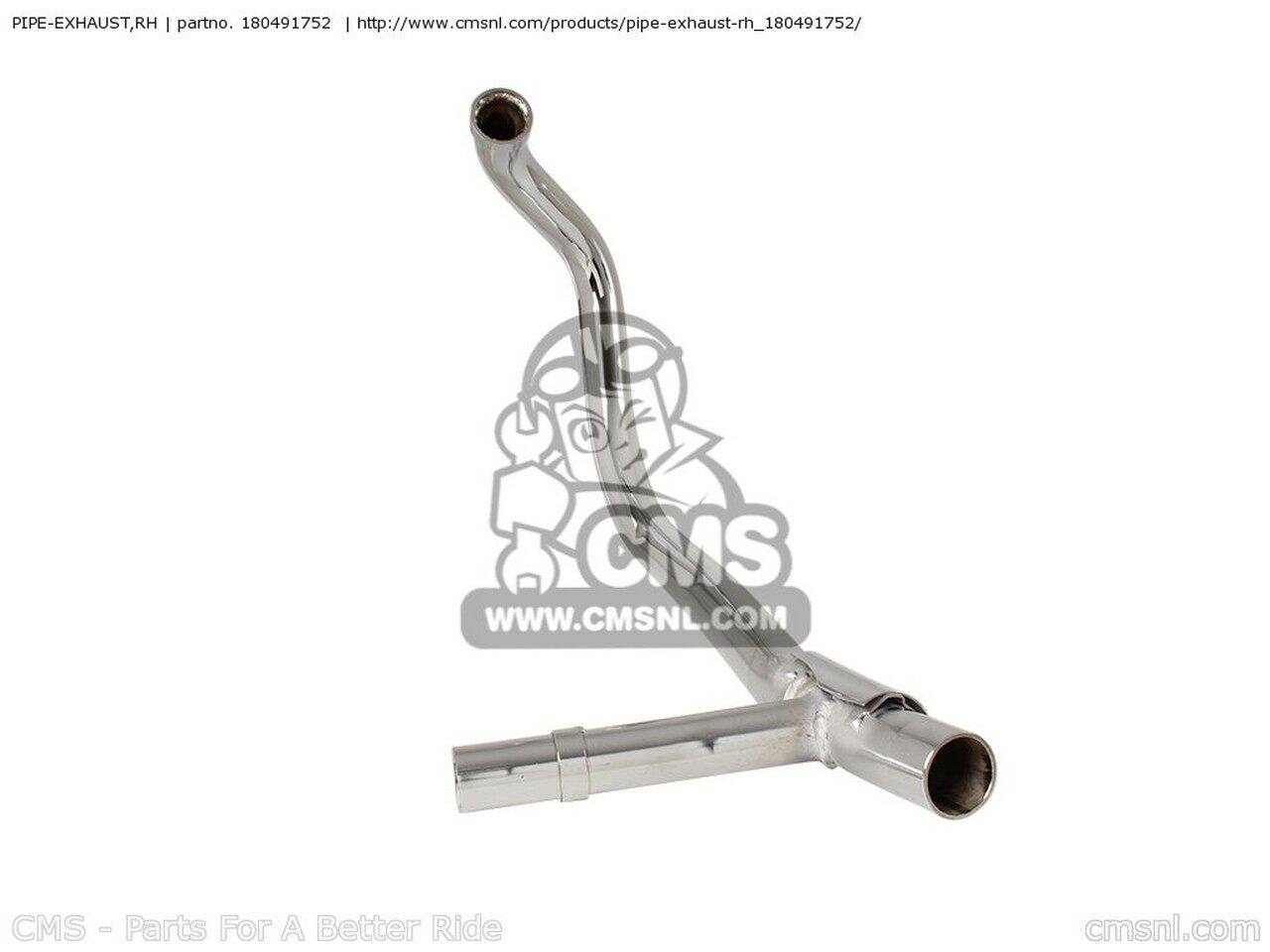CMS シーエムエス PIPE-EXHAUST，RH EN500C10 VULCAN500 LTD 2005 USA CALIFORNIA CANADA EN500C7F 2007 EN500C8 2003 KAWASAKI カワサキ エキゾーストパイプ マフラー