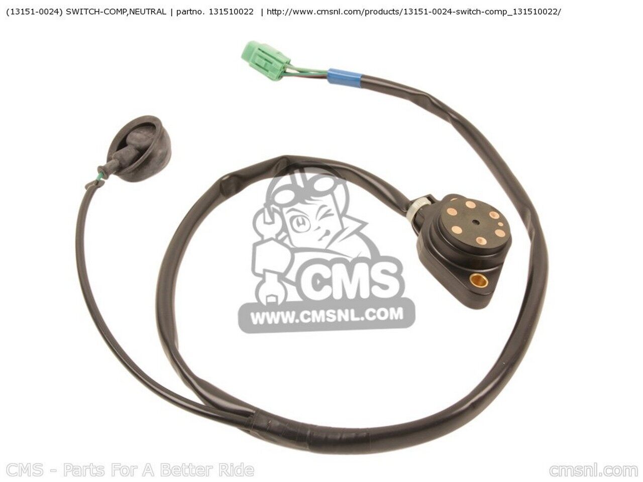 CMS シーエムエス (131510024) SWITCH-COMP,NEUTRAL ZX1400A6F NINJA ZX14 USA CALIFORNIA CANADA KAWASAKI カワサキ ニュートラルスイッチ スイッチ・ハーネス関係 電装系|ウェビック 店