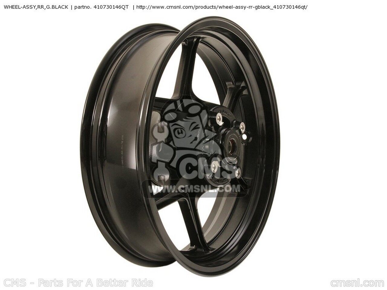 CMS シーエムエス WHEEL-ASSY，RR，G.BLACK EX650C9F NINJA 650R 2009 USA EX650CAF 2010 KLE650CBF VERSYS KLE650CCF KLE650CDF KLE650CEF KLE650DEF / ABS KAWASAKI カワサキ ホイール ホイール関連 足回り