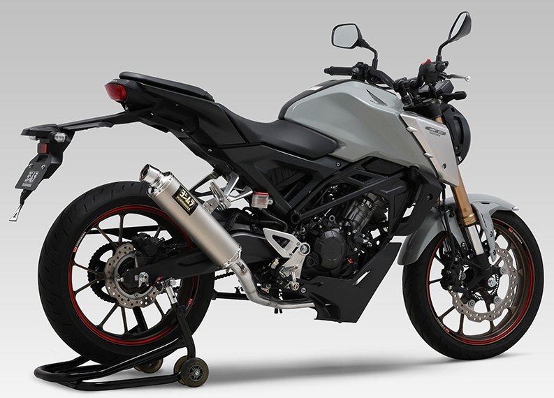 YOSHIMURA ヨシムラ 機械曲 GP-MAGNUM105サイクロン EXPORT SPEC政府認証 CB125R HONDA ホンダ フルエキゾーストマフラー マフラー カラー：SS(ステンレスカバー)｜ウェビック　店