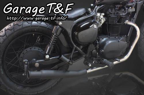 Garage T&F ガレージ アップトランペットマフラー フルエキタイプ エストレヤ エストレヤカスタム エストレヤRS エストレヤRSカスタム KAWASAKI カワサキ フルエキゾーストマフラー マフラー サイレンサー:スチール製ブラック仕上げ|ウェビック 店