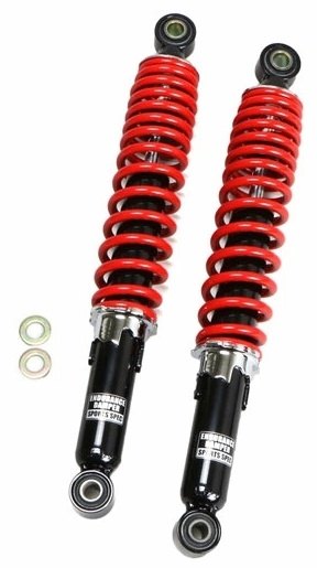 ENDURANCE エンデュランス リアサスペンション CT125 ハンターカブ クロスカブ110 クロスカブ50 スーパーカブ110 スーパーカブ50 HONDA ホンダ サスペンション 足回り カラー：黒ボディ／赤スプリング｜ウェビック　店