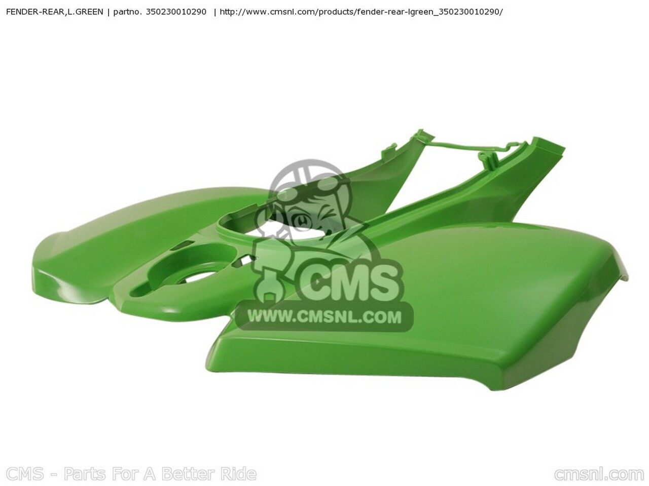 CMS シーエムエス FENDER-REAR，L.GREEN KSV700-A2 KFX700 2005 USA KSV700-A6F 2006 KSV700-A7F 2007 KSV700-A8F 2008 KSV700-A9F 2009 KAWASAKI カワサキ リアフェンダー フェンダー関連 外装