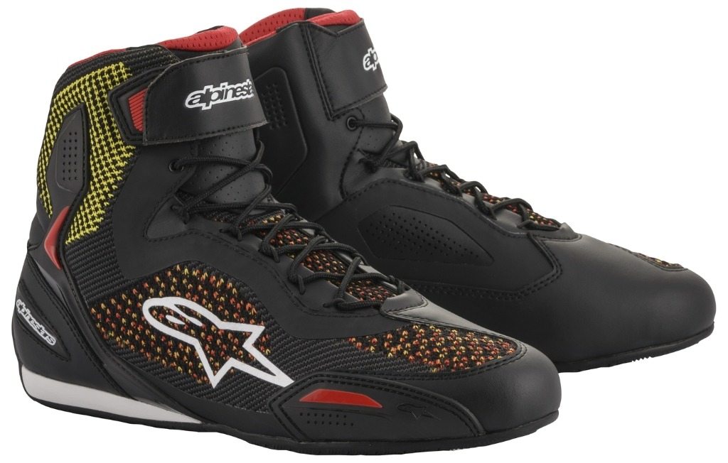 alpinestars アルパインスターズ FASTER-3 RIDEKNIT SHOE［ファスター3 ライドニット シューズ ブラック／イエロー／レッド］ライディングシューズ ライディングシューズ フットウェア