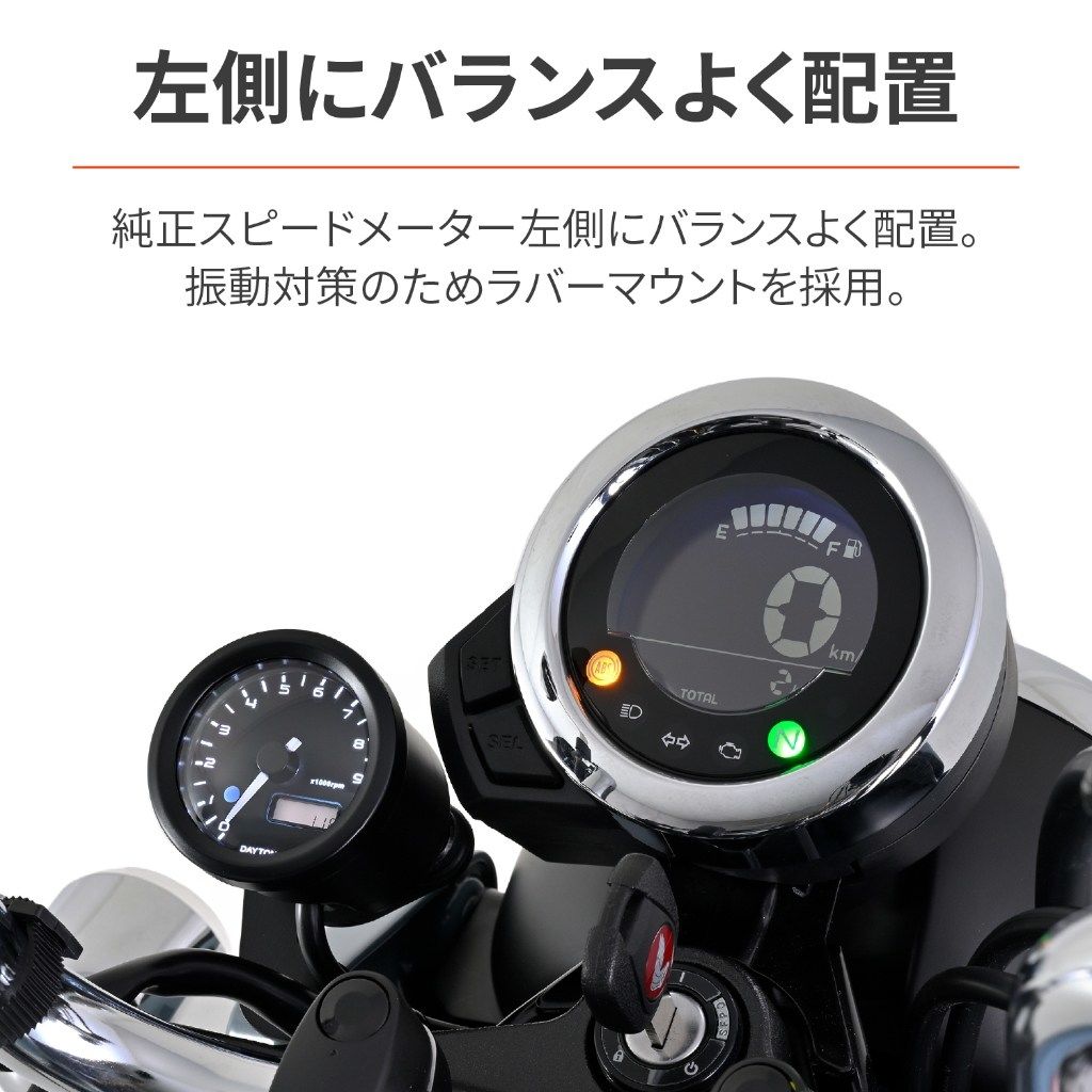日本製/今治産 デイトナ VELONA 電気式タコメーター CT125 ja55 - 通販 