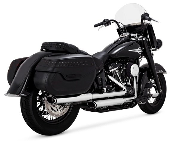 VANCE&HINES バンス&ハインズ TwinSlash PCX 3in S/O ツインスラッシュ 3インチ スリップオン マフラー ソフテイルファミリー FLDE デラックス FLHC ヘリテイジ クラシック FLHCS ヘリテイジクラシック HARLEY-DAVIDSON ハーレーダビッドソン スリップオンマフラー