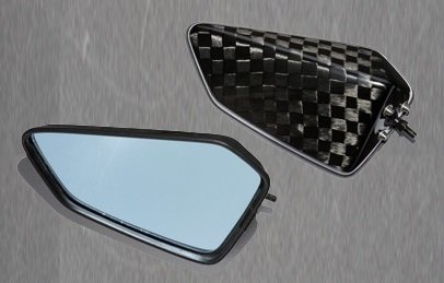 A-TECH エーテック 専用ミラーセット タイプ4 Ninja ZX-10R KAWASAKI カワサキ ミラー ハンドル ミラーシャフト素材：カーボン / ミラーヘッド素材：KDC 開繊ドライカーボン