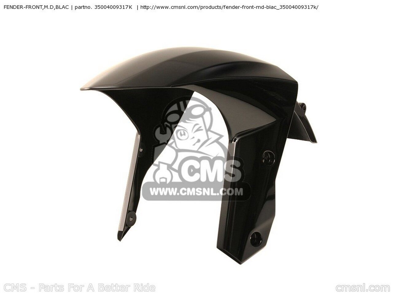 CMS シーエムエス FENDER-FRONT，M.D，BLAC ZX1000E8F NINJA ZX10R USA ZX1000E9F ZX1000E9FA KAWASAKI カワサキ フロントフェンダー フェンダー関連 外装