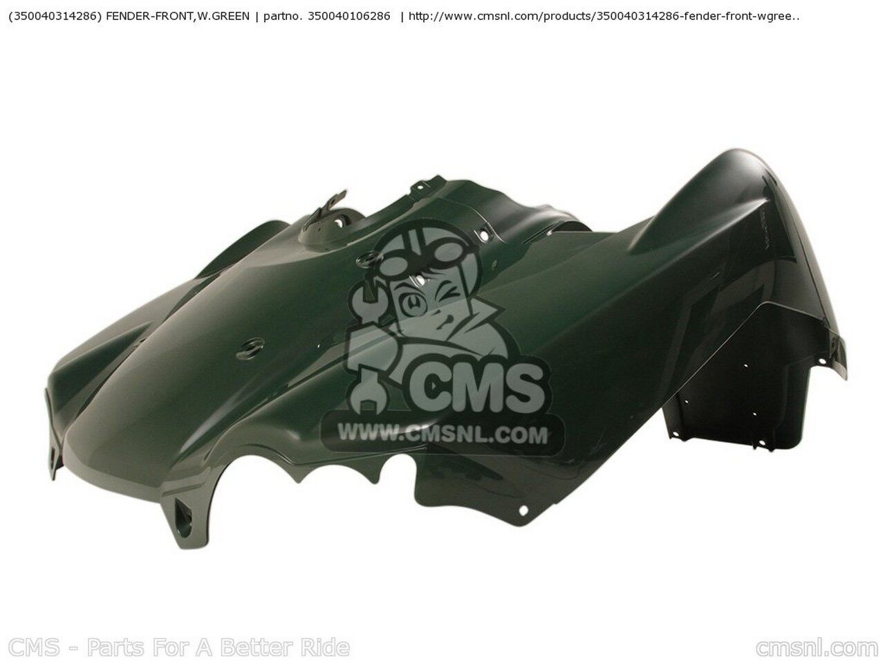 CMS シーエムエス (350040314286) FENDER-FRONT，W.GREEN KVF650-F6F BRUTE FORCE 650 4X4I 2006 USA KVF650-F7F 2007 KVF650-F8F 2008 KVF650-F9F 2009 KVF750-D8F 750 KVF750-D9F KVF750-DAF 2010 KVF750-DBF 2011 KAWASAKI カワサキ フロントフェンダー フェンダー関連