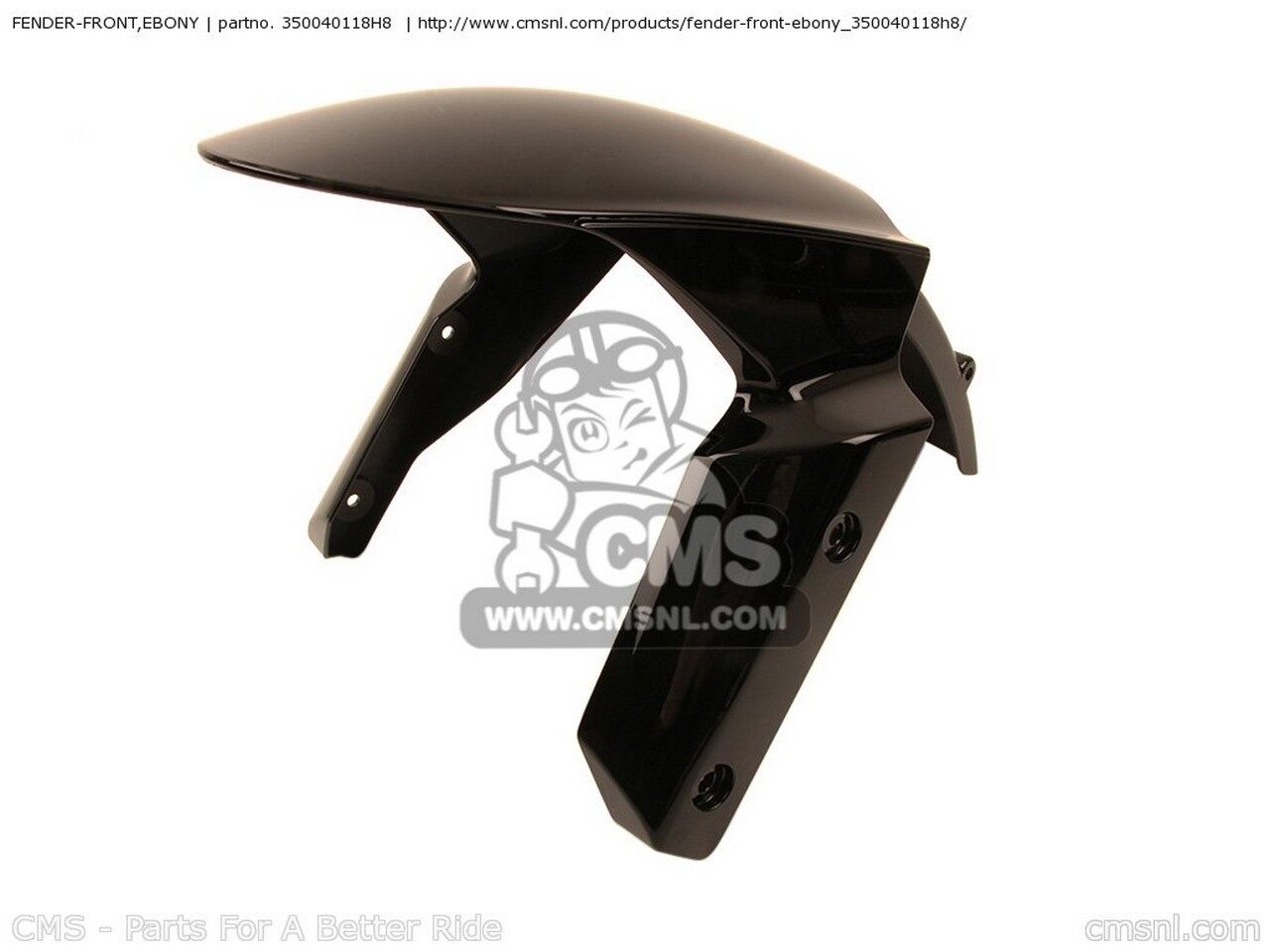 CMS シーエムエス FENDER-FRONT，EBONY ZX1000GBF NINJA 1000 USA ZX600R9FA ZX6R ZX600RBF KAWASAKI カワサキ フロントフェンダー フェンダー関連 外装
