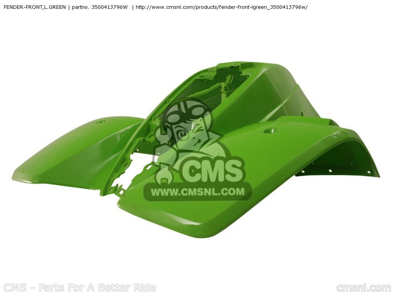 CMS シーエムエス FENDER-FRONT，L.GREEN KSF250-A15 KFX250 MOJAVE 2001 USA KSF250-A16 2002 KSF250-A17 2003 KSF250-A18 2004 KAWASAKI カワサキ フロントフェンダー フェンダー関連 外装
