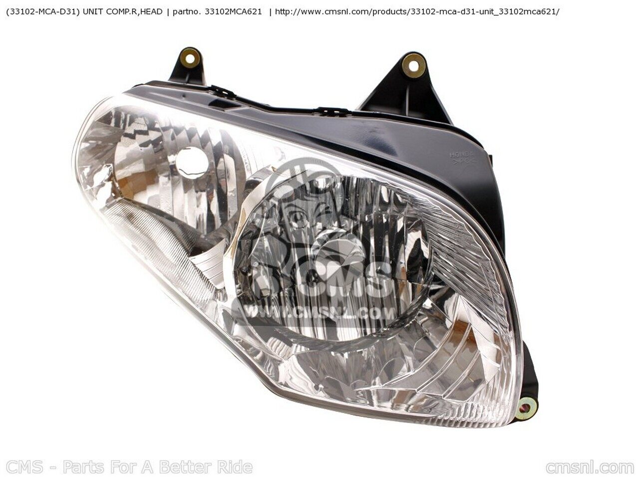 CMS シーエムエス (33102-MCA-D31) UNIT COMP.R，HEAD GL1800A GOLDWING 1 EUROPEAN DIRECT SALES FRANCE / CMF 2 3 HONDA ホンダ ヘッドライト 灯火類 電装系