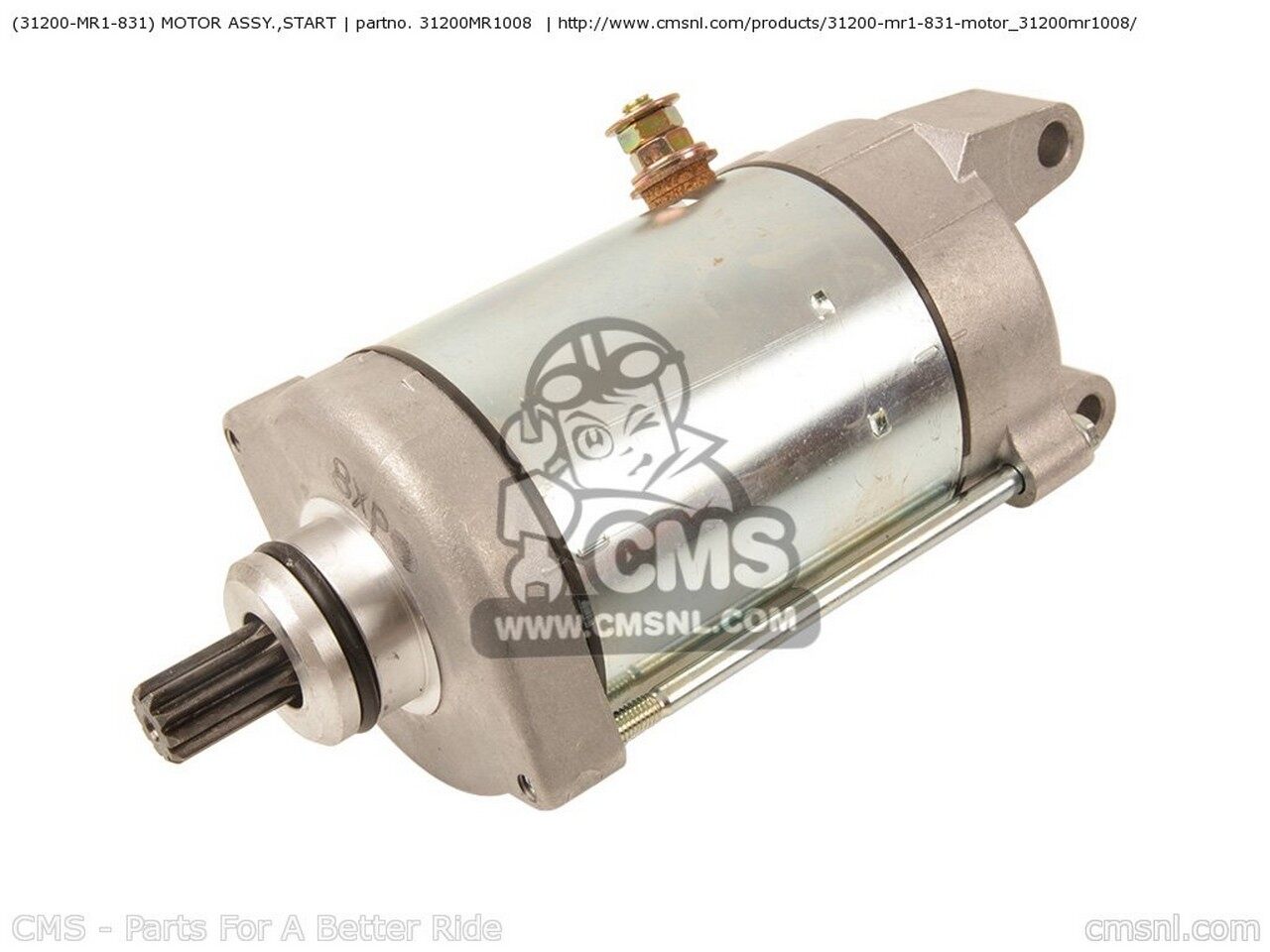 CMS シーエムエス (31200MR1018) MOTOR ASSY.，START VT750C SHADOW 2000 Y AUSTRALIA / KPH MK EUROPEAN DIRECT SALES VT750C1 2001 1 VT750C2 MM TWO ENGLAND FRANCE SWITZERLAND AUSTRIA MKH CMF HONDA ホンダ スターターモーター 電装系｜ウェビック　店