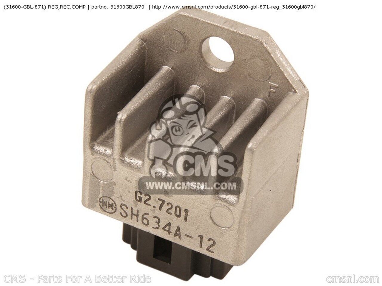 CMS シーエムエス (31600-GBL-871) REG，REC.COMP HONDA ホンダ レギュレーター・レクチファイヤ 電装系