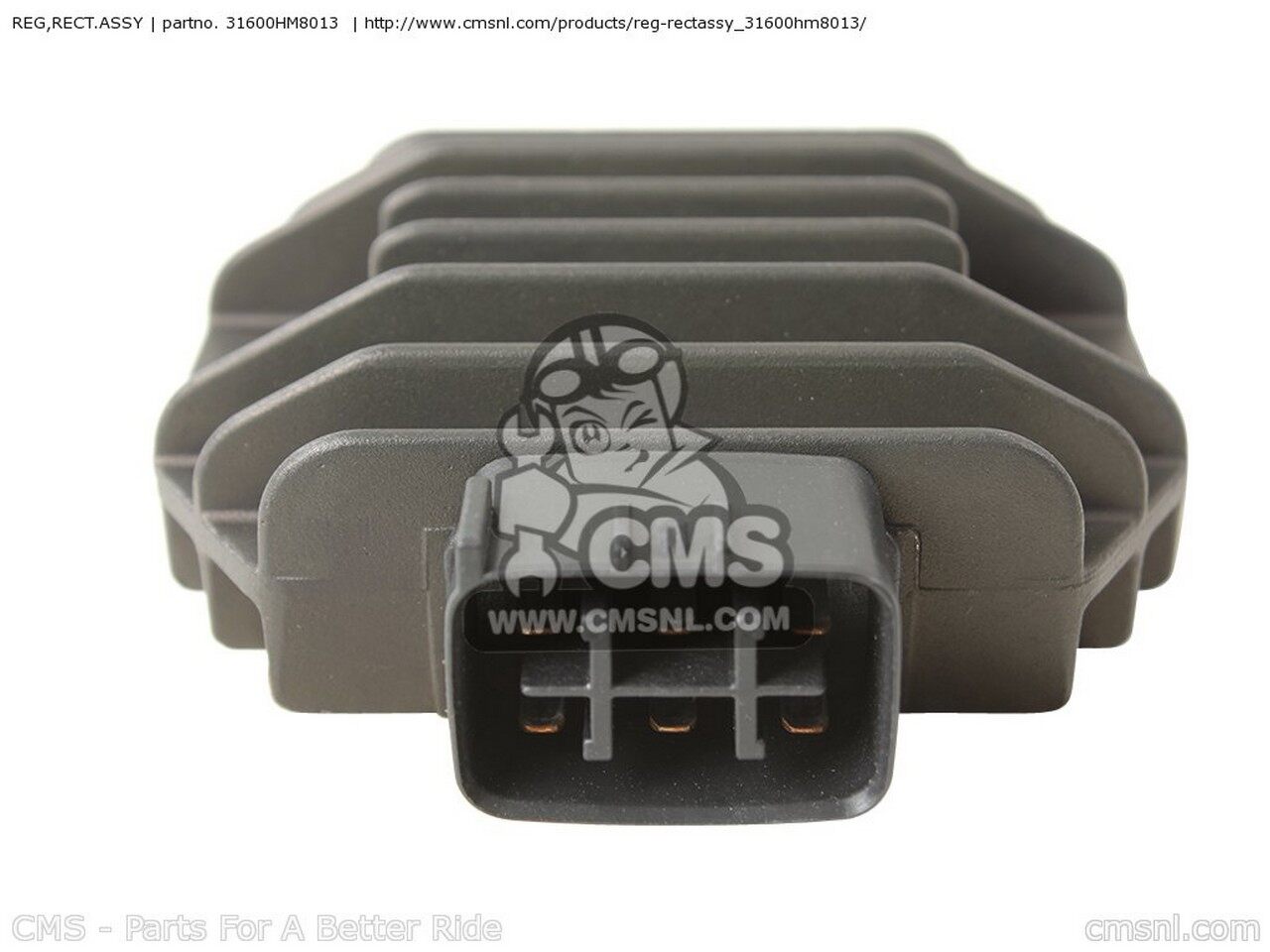 CMS シーエムエス REG，RECT.ASSY TRX250 RECON 2000 Y USA EXCEPT CALIFORNIA 2001 1 AUSTRALIA TH CANADA / CMF TRX250EX SPORTRAX 2002 2 REF 2003 3 2004 4 2005 5 TRX250TE FOURTRAX EC TRX250TM TRX400EX 400 EX HONDA ホンダ レギュレーター・レクチファイヤ 電装系｜ウェビック　店