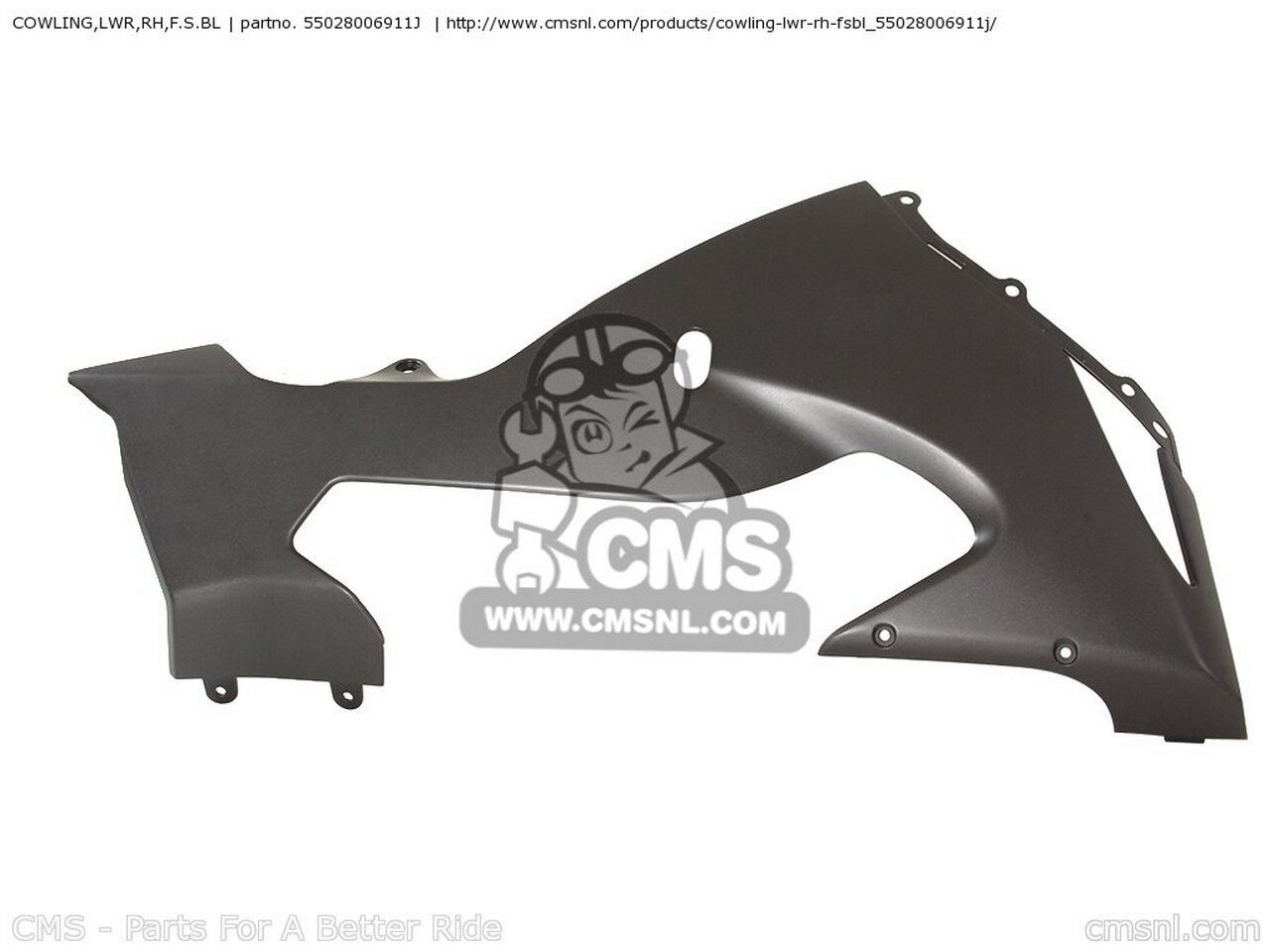 CMS シーエムエス COWLING，LWR，RH，F.S.BL ZX1000D6F NINJA ZX10R USA CALIFORNIA CANADA KAWASAKI カワサキ アンダーカウル カウル関連 外装｜ウェビック　店