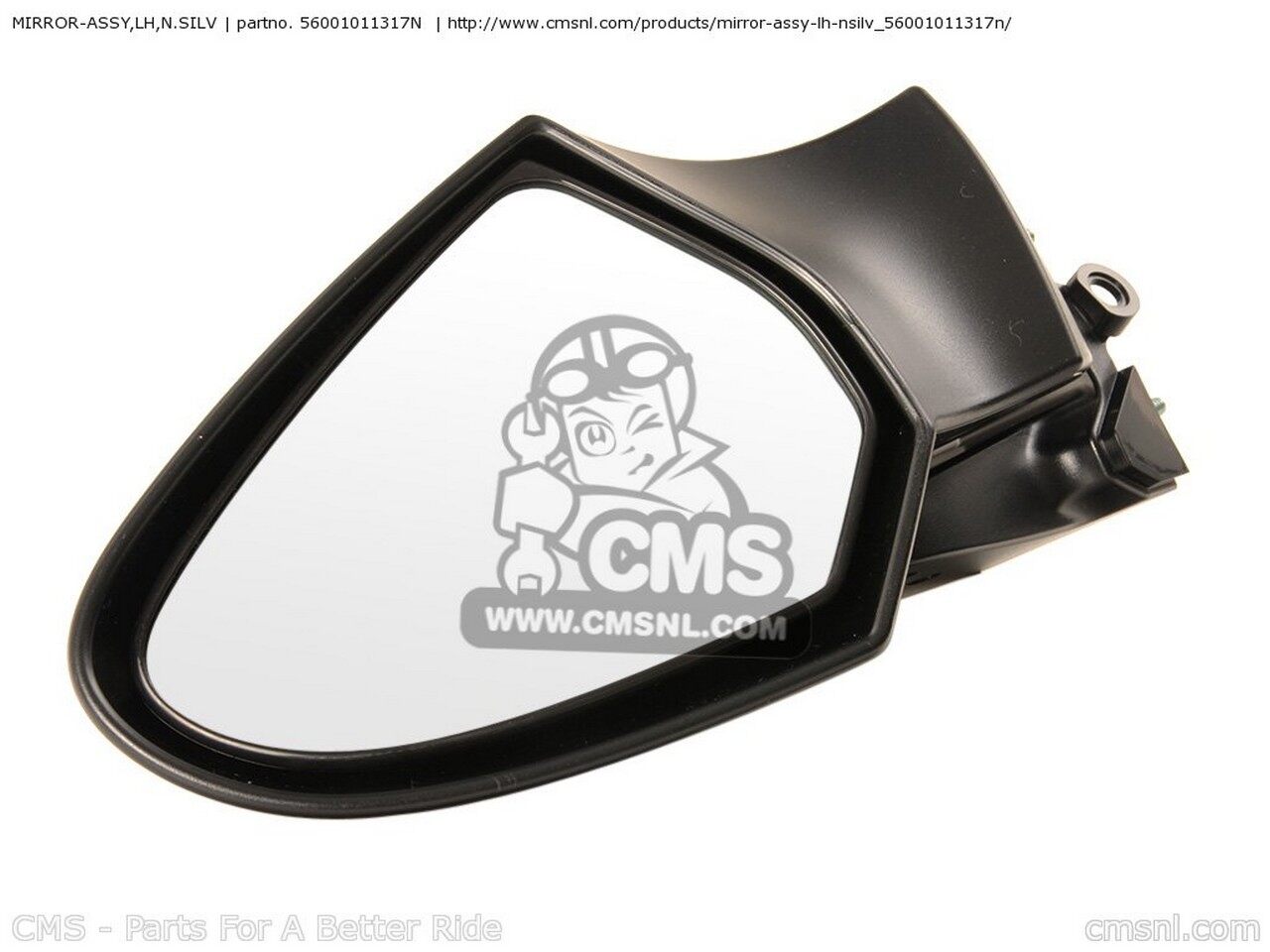 CMS シーエムエス MIRROR-ASSY，LH，N.SILV ZG1400A8F CONCOURS 14 USA / ABS ZG1400B8F KAWASAKI カワサキ ミラー ハンドル