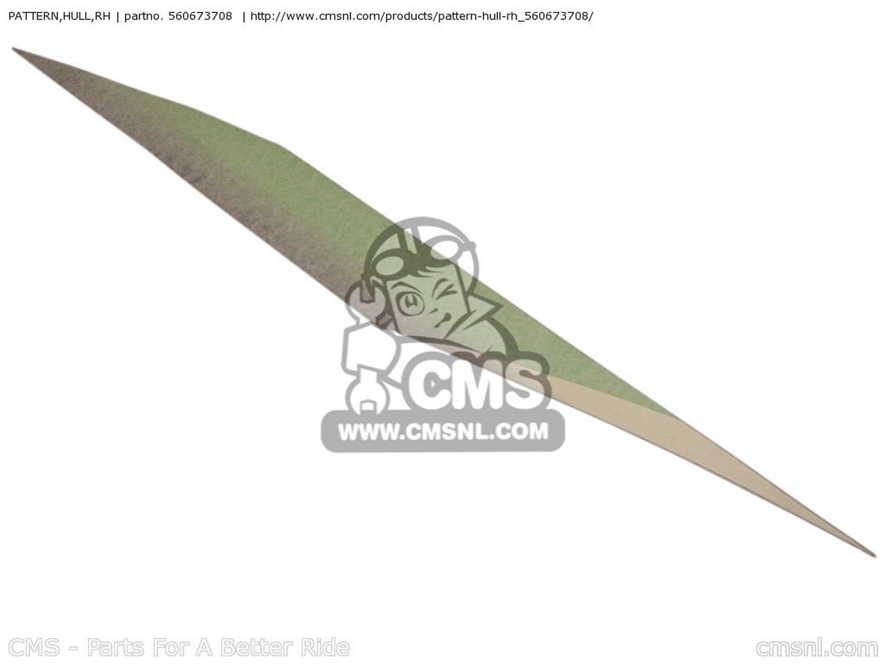 CMS シーエムエス PATTERN，HULL，RH JS800-A6F JETSKI800 SX-R 2006 USA KAWASAKI カワサキ ステッカー・デカール 外装