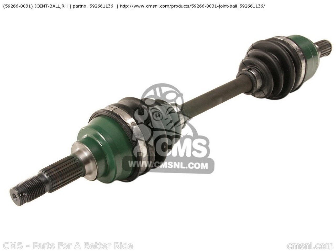 CMS シーエムエス (592660031) JOINT-BALL，RH KAWASAKI カワサキ その他サスペンションオプション・補修部品 サスペンション 足回り｜ウェビック　店 76,939円