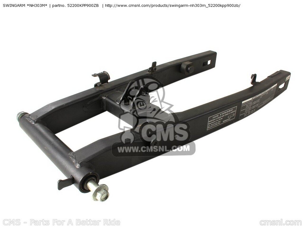 CMS シーエムエス SWINGARM *NH303M* CBR125RW 2007 7 AUSTRALIA ENGLAND EUROPEAN DIRECT SALES FRANCE / CMF GERMANY 2008 8 KOREA SOUTH AFRICA TURKEY 2009 9 WH 2010 A BLA HONDA ホンダ スイングアーム 足回り