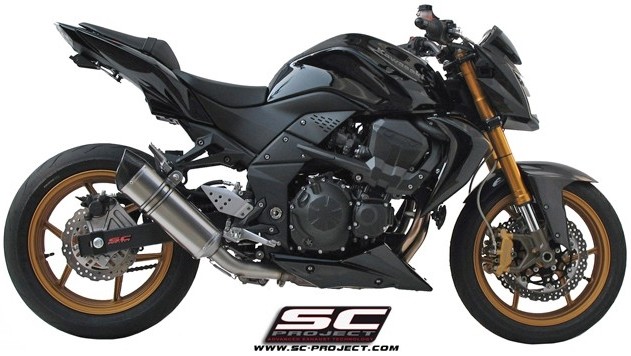 SC-PROJECT SCプロジェクト ショートオーバルスリップオンサイレンサー Z750 Z750R KAWASAKI カワサキ スリップオンマフラー マフラー サイレンサータイプ：チタンサイレンサー(カーボン製テイルエンドカバー付き)