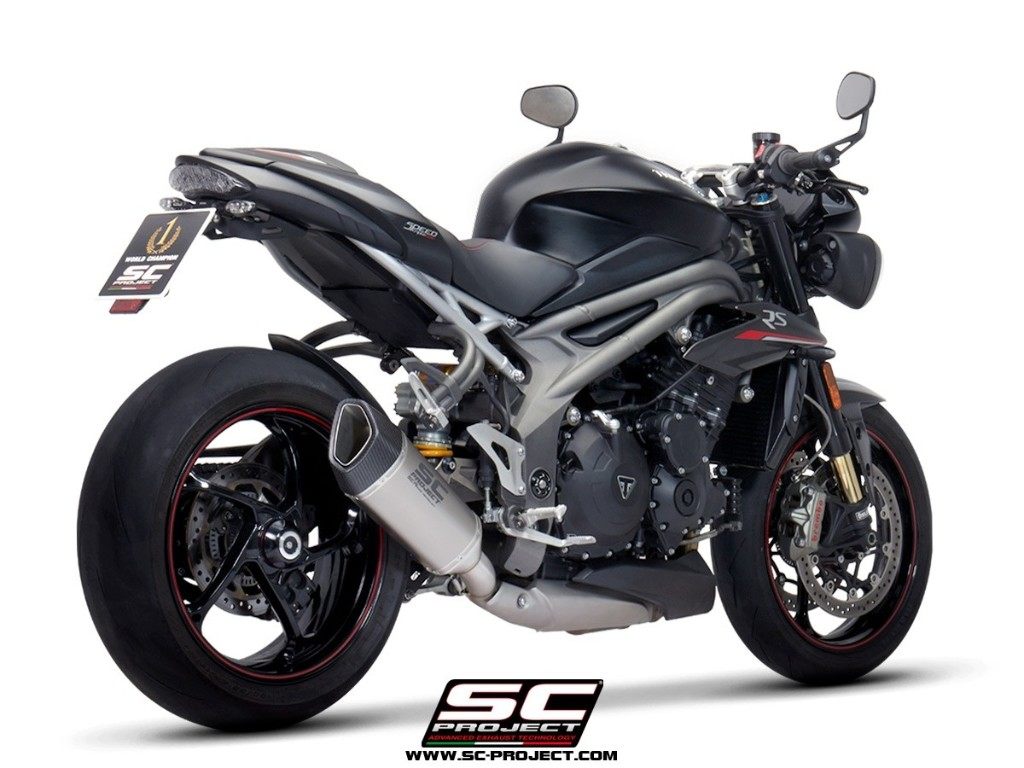 SC-PROJECT SCプロジェクト SC1-Rスリップオンサイレンサー SPEED TRIPLE 1050 RS S TRIUMPH トライアンフ スリップオンマフラー マフラー サイレンサー素材：チタン製(カーボン製テイルエンドカバー付き)｜ウェビック　店 75,625円