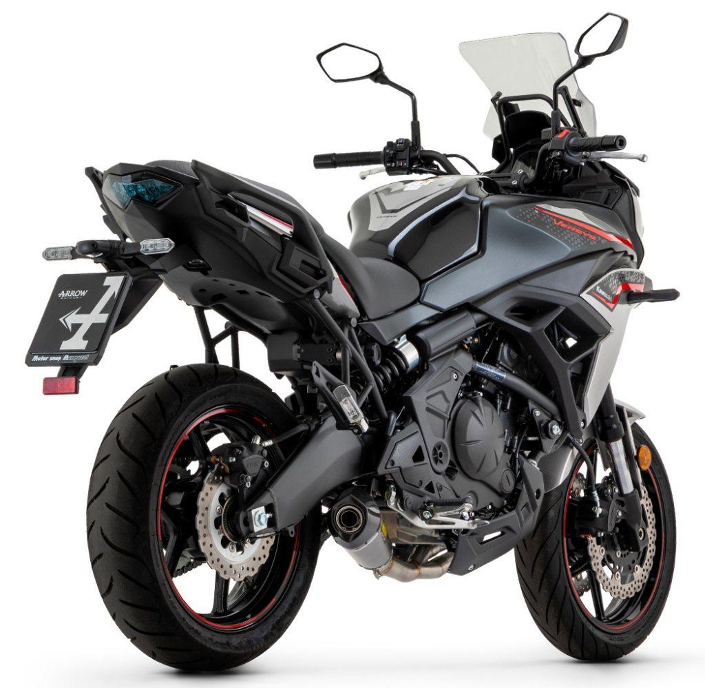 ARROW アロー X-KONE サイレンサー NINJA 650 Z VERSYS KAWASAKI カワサキ スリップオンマフラー マフラー サイレンサー材質：ダークステンレス