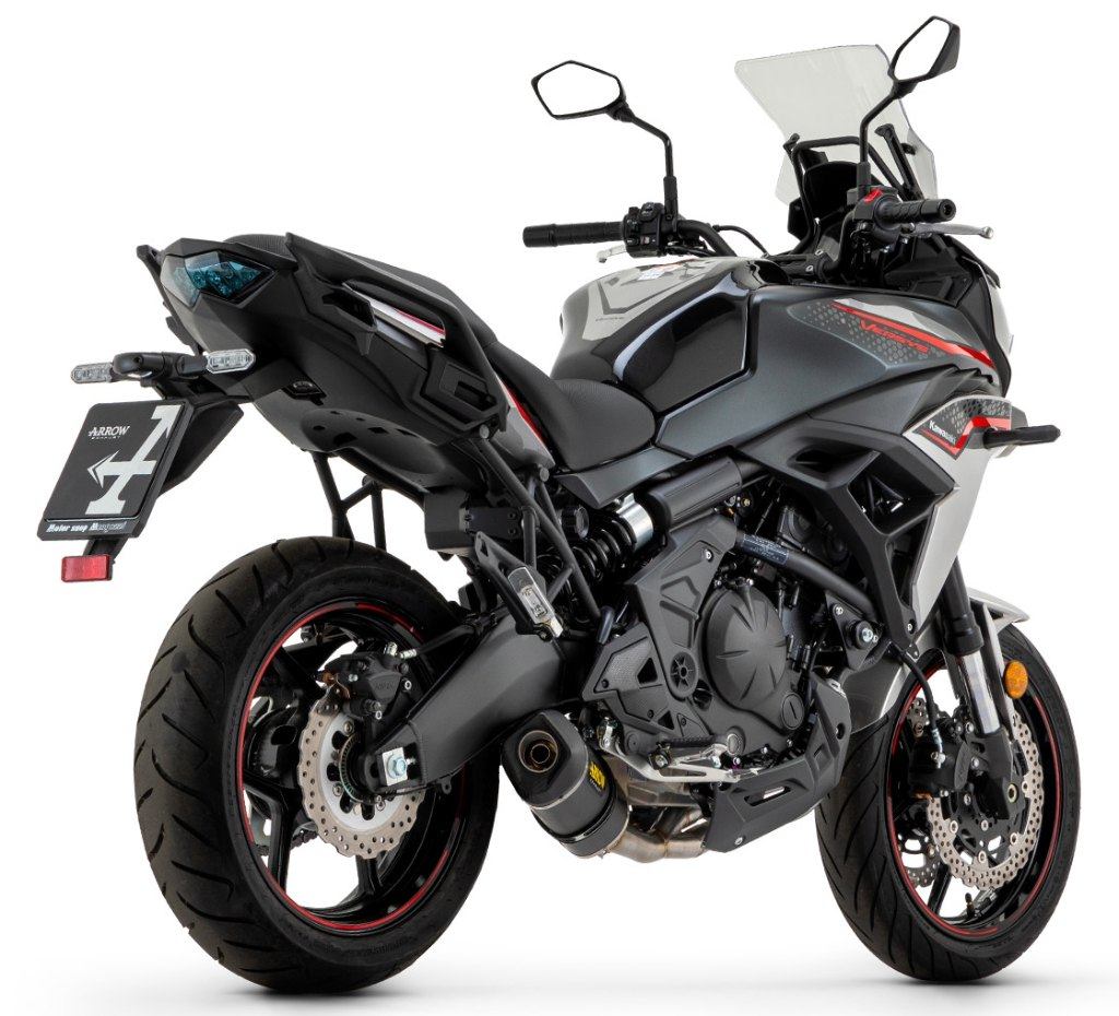 ARROW アロー RACE-TECH サイレンサー NINJA 650 Z VERSYS KAWASAKI カワサキ スリップオンマフラー マフラー サイレンサー材質：ダークアルミニウム