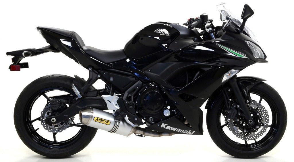 ARROW アロー RACE-TECH サイレンサー NINJA 650 Z VERSYS KAWASAKI カワサキ スリップオンマフラー マフラー サイレンサー材質：ダークアルミニウム
