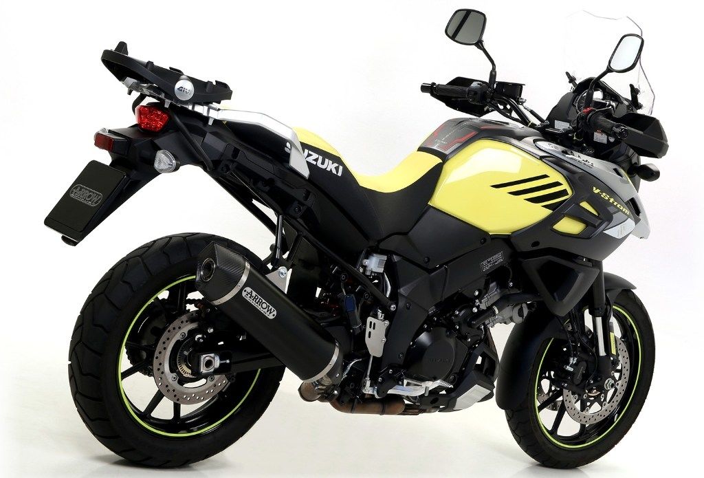 ARROW アロー MAXI RACE-TECH スリップオンマフラー V-STROM 1000 1050 SUZUKI スズキ マフラー サイレンサー材質：アルミニウムダーク