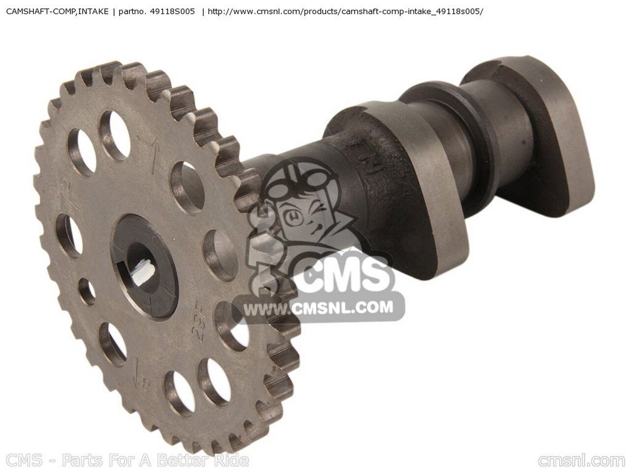 CMS シーエムエス CAMSHAFT-COMP，INTAKE KSF400-A1 KFX400 2003 USA KSF400-A2 2004 KSF400-A3 2005 KSF400-A6F 2006 KAWASAKI カワサキ カムシャフト エンジンパーツ エンジン｜ウェビック　店