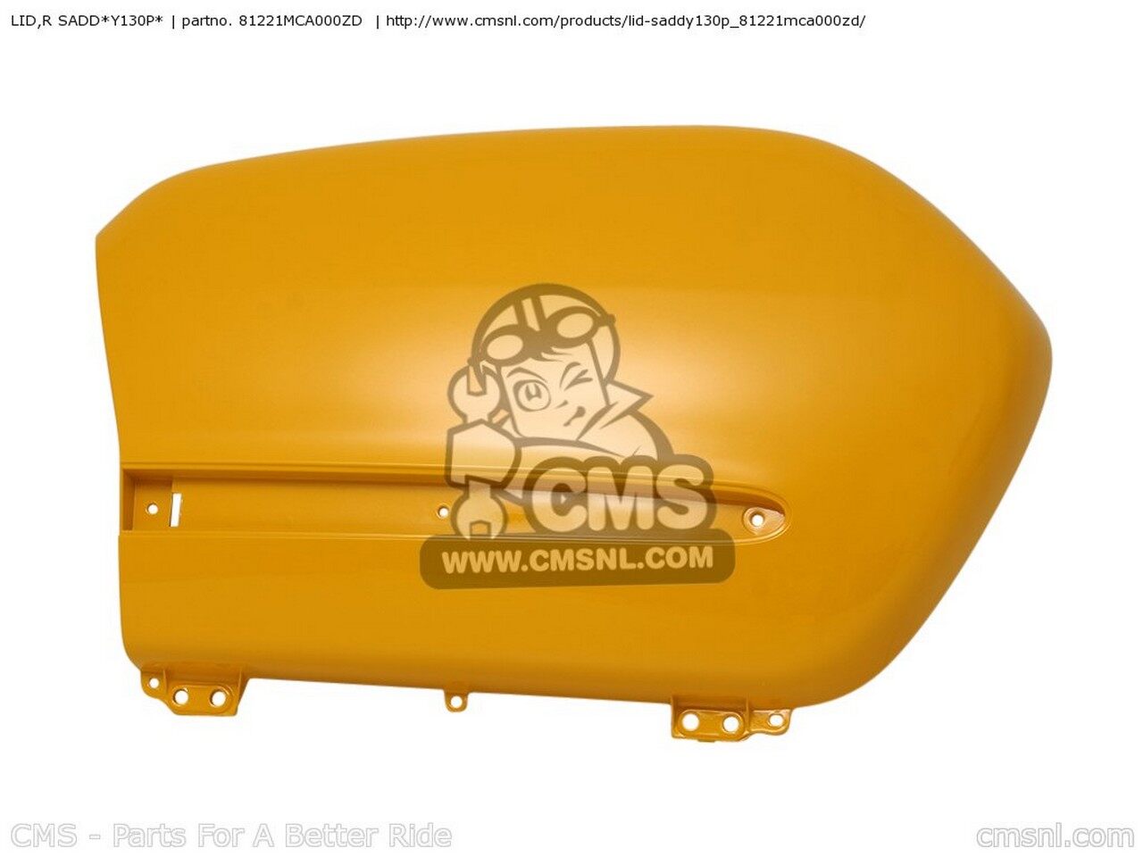CMS シーエムエス LID,R SADD*Y130P* GL1800 GOLDWING 1 USA 2 3 5 GL1800A AUSTRALIA / KMH CANADA HONDA ホンダ パニアケース 車体用バッグ・ケース|ウェビック 店