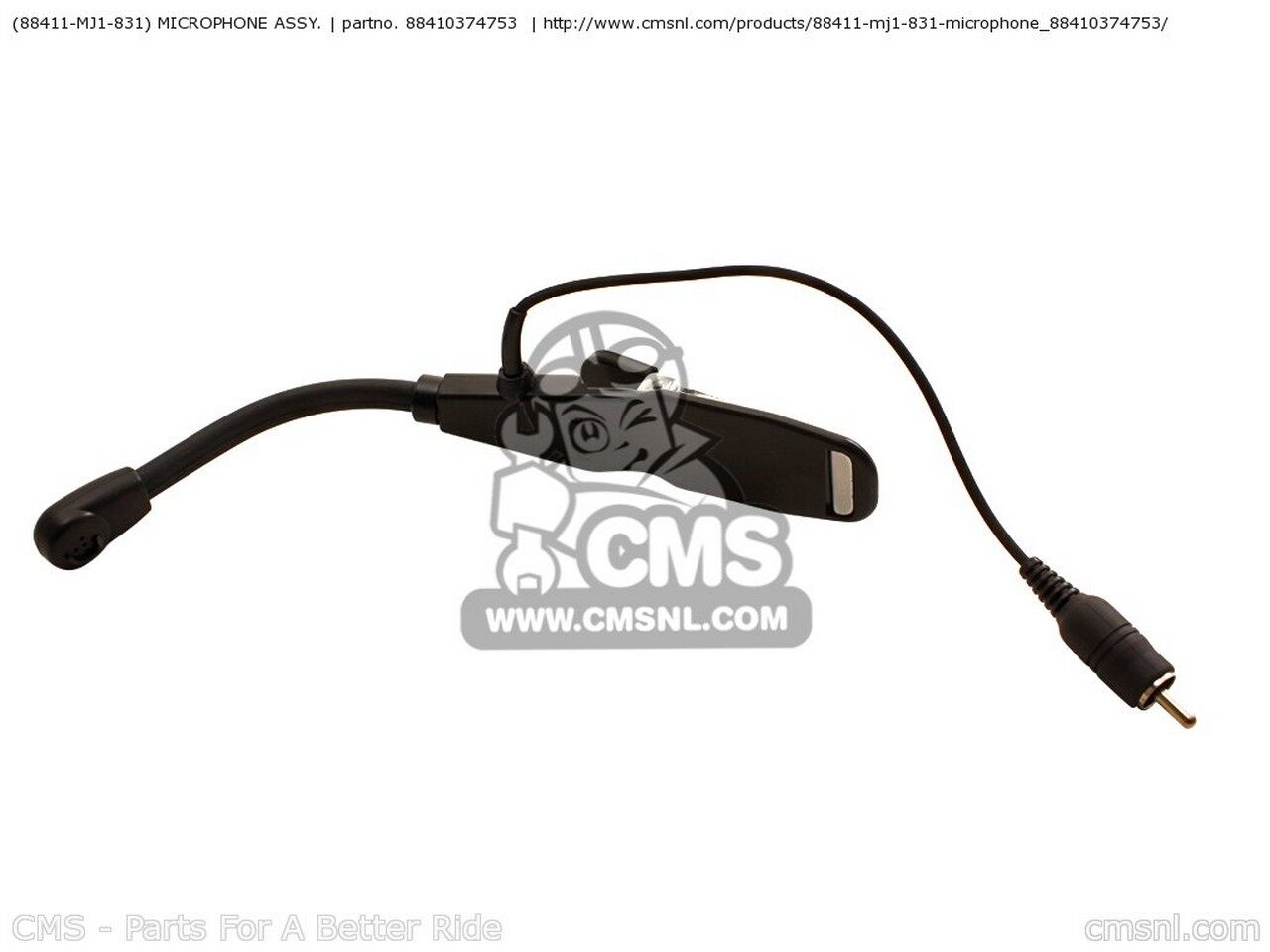 CMS シーエムエス (88411MJ1831) MICROPHONE ASSY. CB250P 2004 4 HONG KONG / PLR SS CB650PZ 426 CBX750P2 2001 1 GENERAL EXPORT KPH TYPE 2 PLB 5 6 MOROCCO BLA HONDA ホンダ その他インカムオプション・補修部品 電子機器類