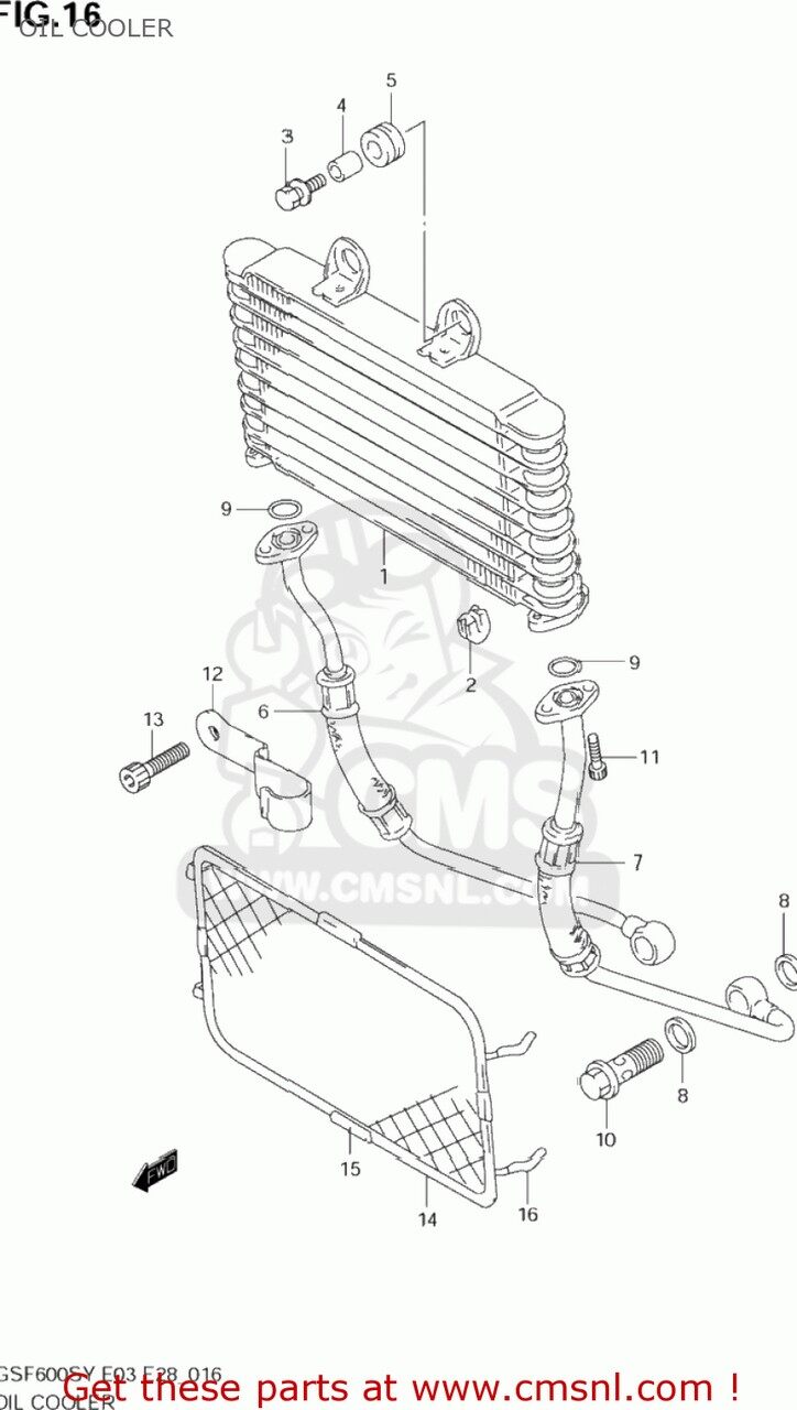 CMS シーエムエス (1647026E30) HOSE，OIL COOLE GSF600S BANDIT 2000 Y USA E03 2001 K1 2002 K2 2003 K3 SUZUKI スズキ オイルクーラー 冷却関連 エンジン｜ウェビック　店