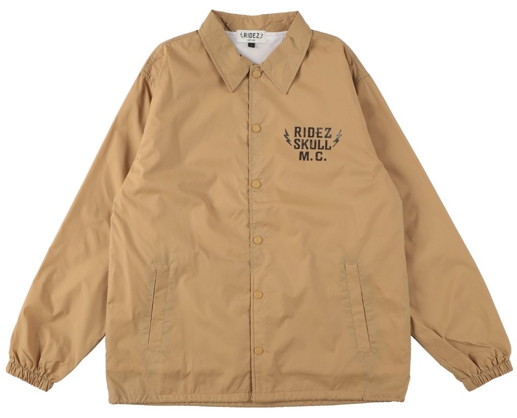 RIDEZ ライズ SKULL MC COACH JKT バイク 防風 コーチ ジャケット カジュアルジャケット アパレル｜ウェビック　店