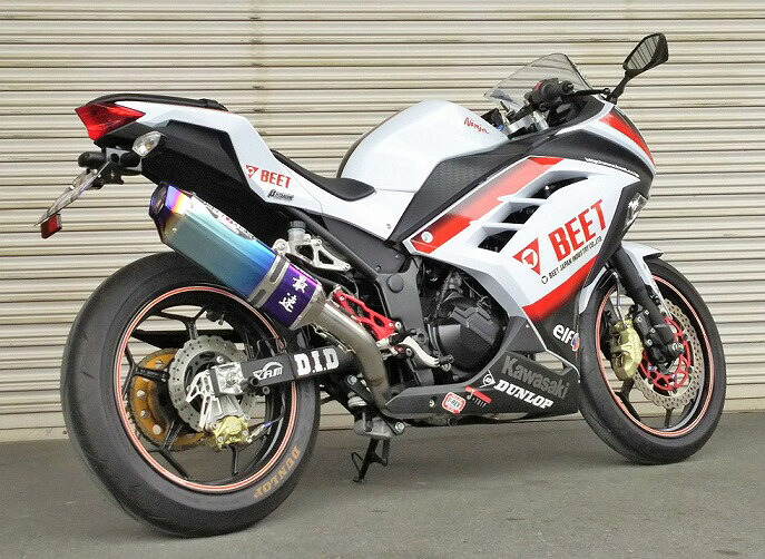BEET ビート NASSERT-R Evolution TypeII JP250用　ステンレスレーシングマフラー ニンジャ250 KAWASAKI カワサキ フルエキゾーストマフラー マフラー｜ウェビック　店