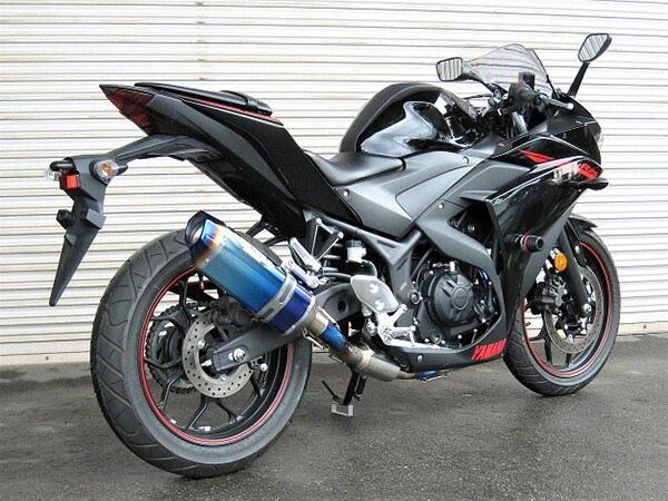 【美品・車検対応】YZF-R25/MT-25用WR’Sフルエキゾースト マフラー WR'S YZF-R25 ラウンド/焼き色チタンサイレンサー フル