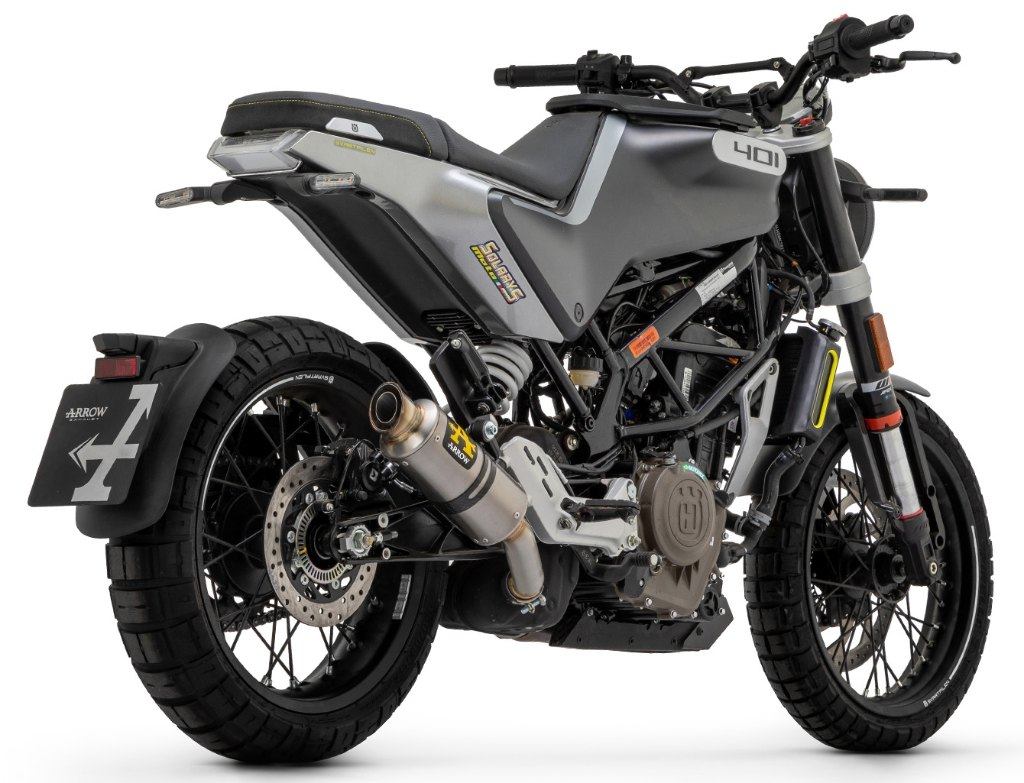 ARROW アロー GP2 スリップオンマフラー SVARTPILEN 401 VITPILEN HUSQVARNA ハスクバーナ マフラー サイレンサー材質:ステンレスダーク