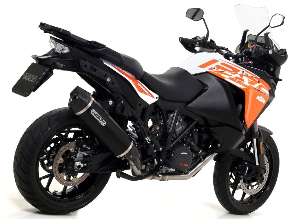 ARROW アロー MAXI RACE-TECH スリップオンマフラー 1050 ADVENTURE 1090 1190 1290 SUPER KTM マフラー サイレンサー材質：アルミニウムダーク｜ウェビック　店